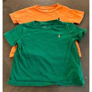 2‎ Polo Ralph Lauren 18M Baby Boy Toddler Orange & Green T Shirts